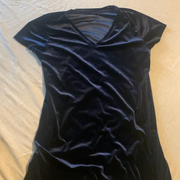 Dark Blue velvet dress. - Picture 2 of 4